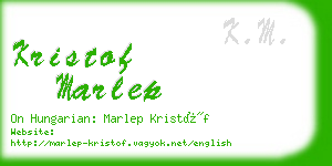 kristof marlep business card